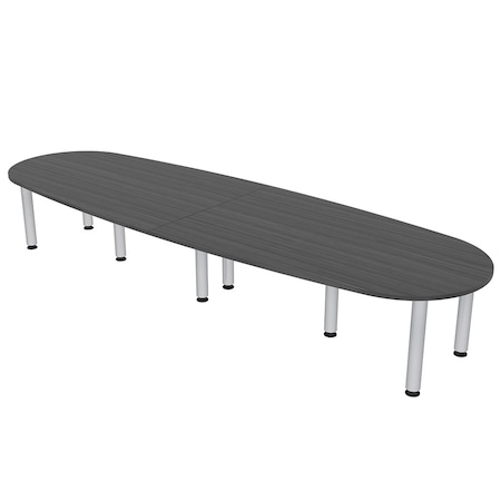 Skutchi Designs 45 in W, 144 in L, 29 in H, Engineered Wood Top, Grey HAR-BOVL-46143-PT-AN